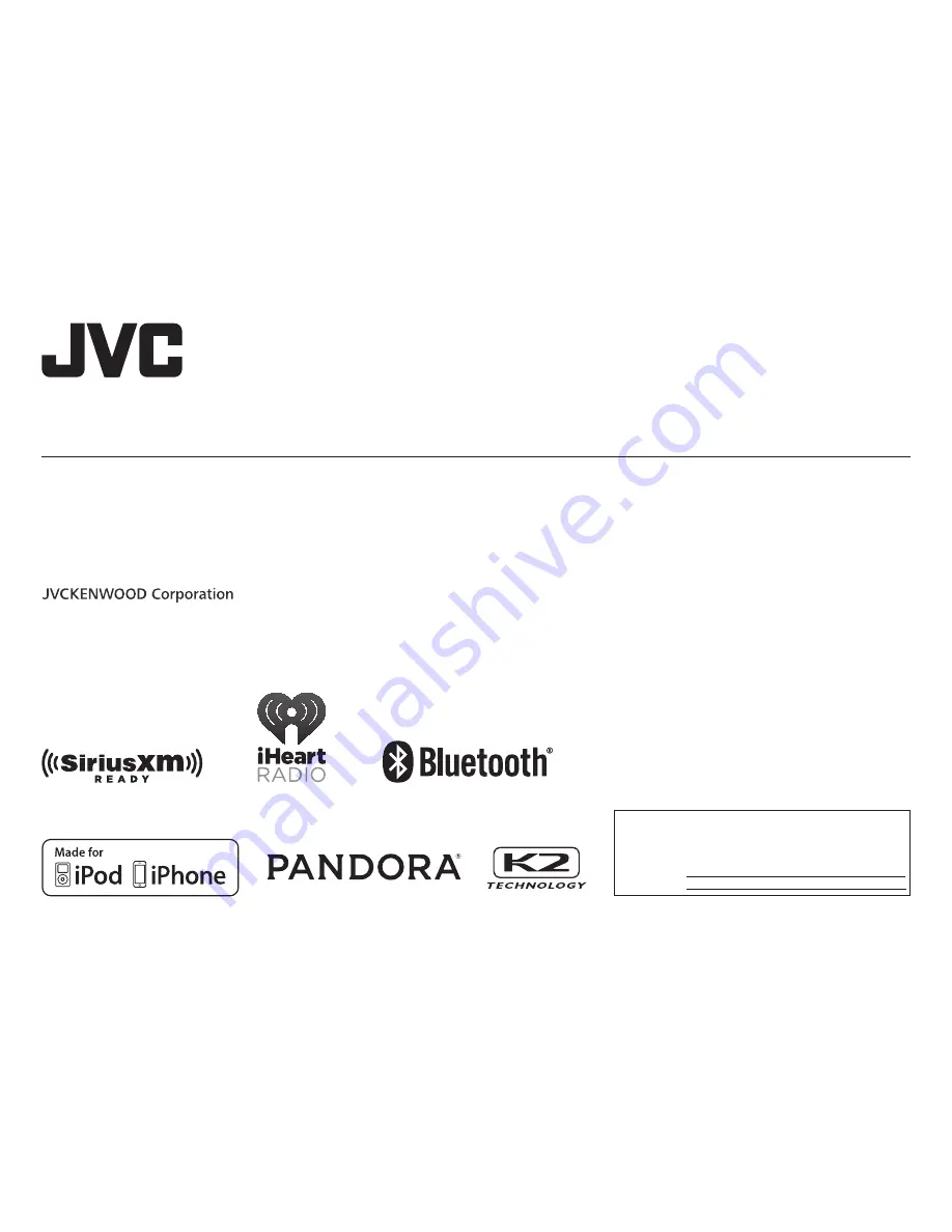 JVC KD-R988BT Instruction Manual Download Page 1