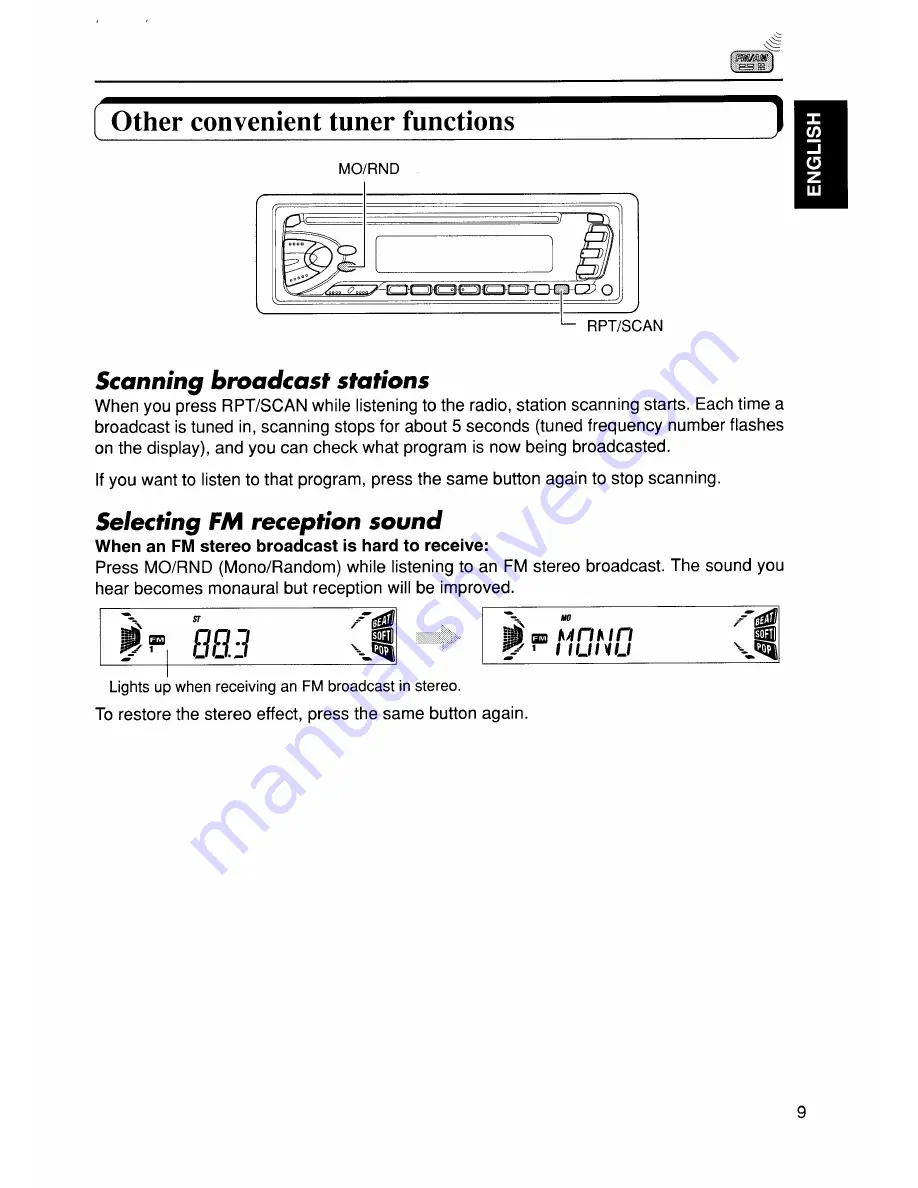 JVC KD-S575 Instructions Manual Download Page 9