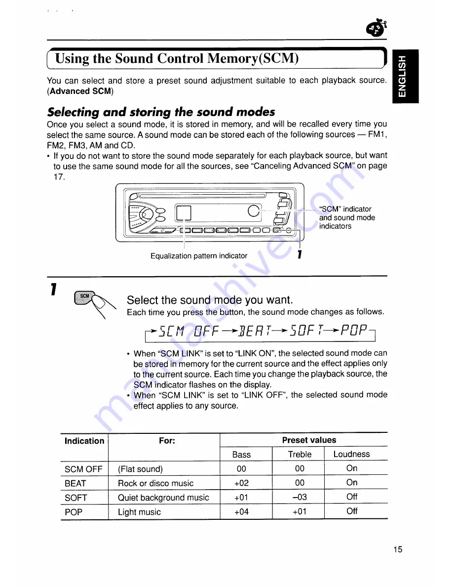 JVC KD-S575 Instructions Manual Download Page 15