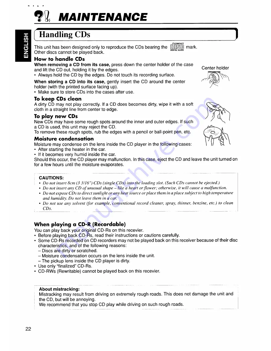 JVC KD-S575 Instructions Manual Download Page 22