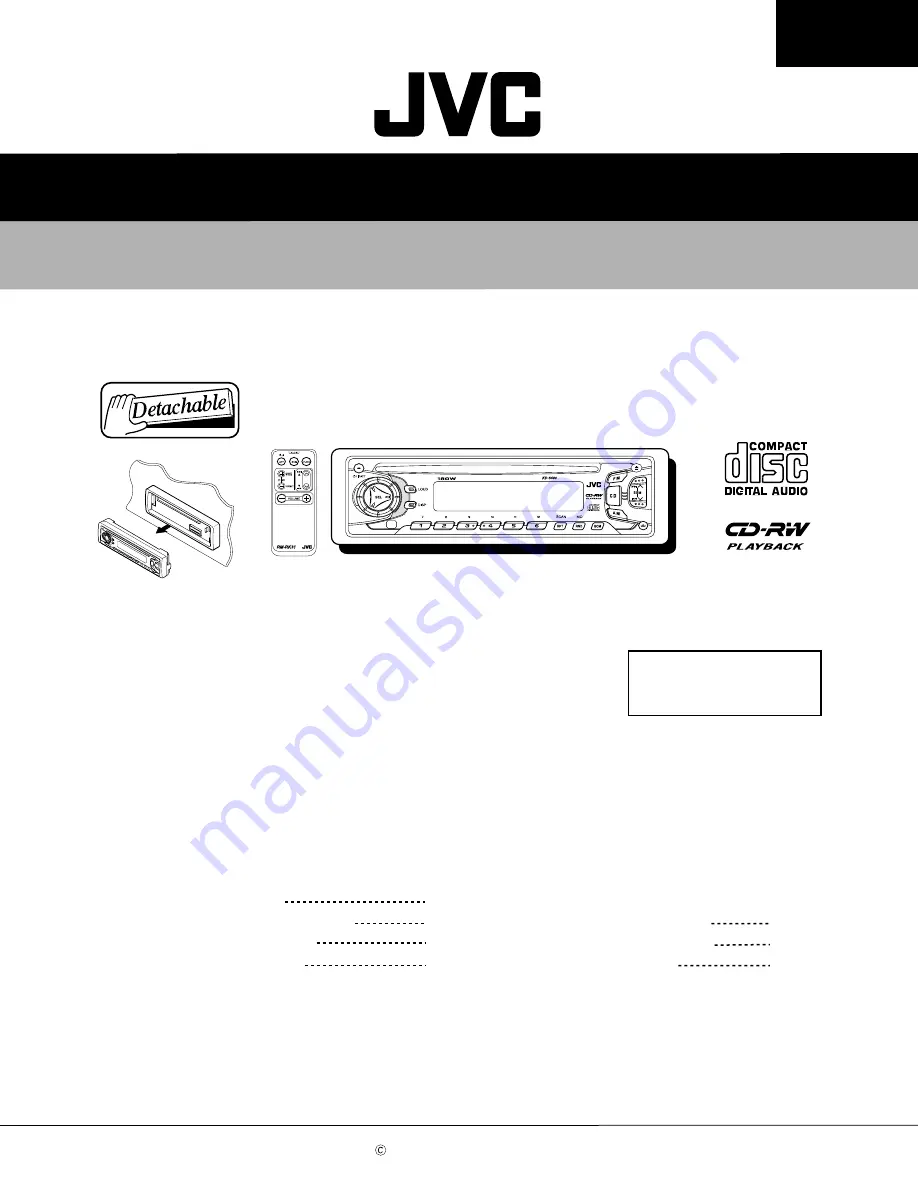 JVC KD-S680 Скачать руководство пользователя страница 1