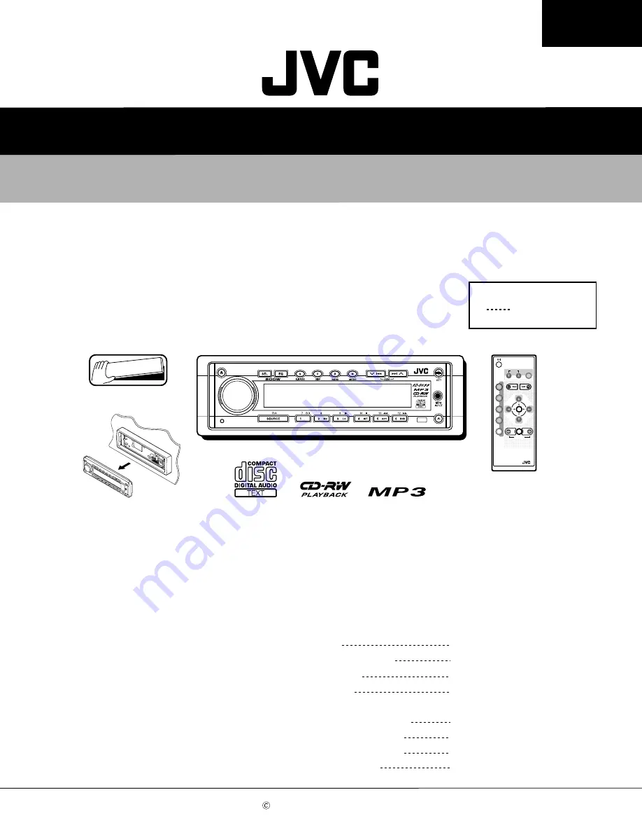 JVC KD-SH99 Скачать руководство пользователя страница 1