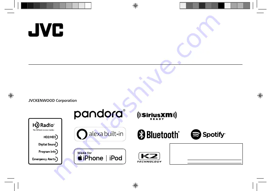 JVC KD-SX26BT Instruction Manual Download Page 1