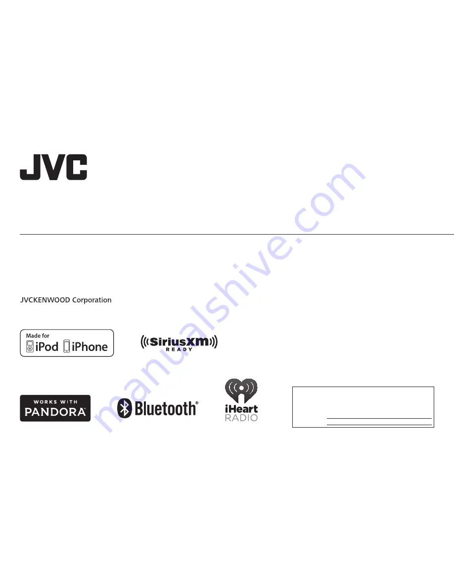 JVC KD-X320BTS Instruction Manual Download Page 1