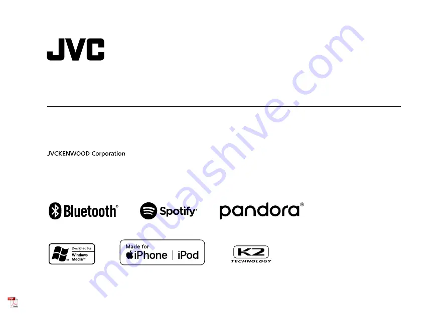 JVC KD-X351BT Instruction Manual Download Page 1