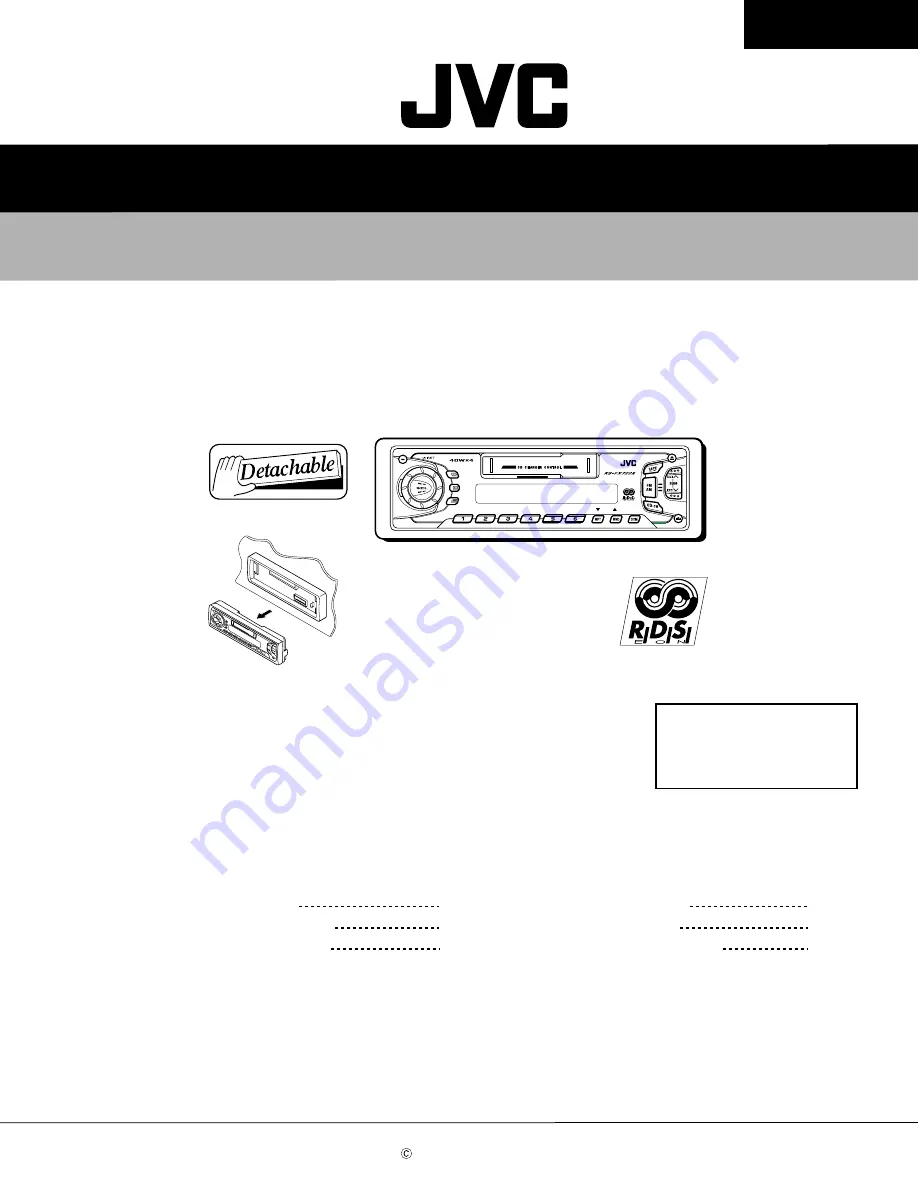 JVC KS-FX722R Service Manual Download Page 1