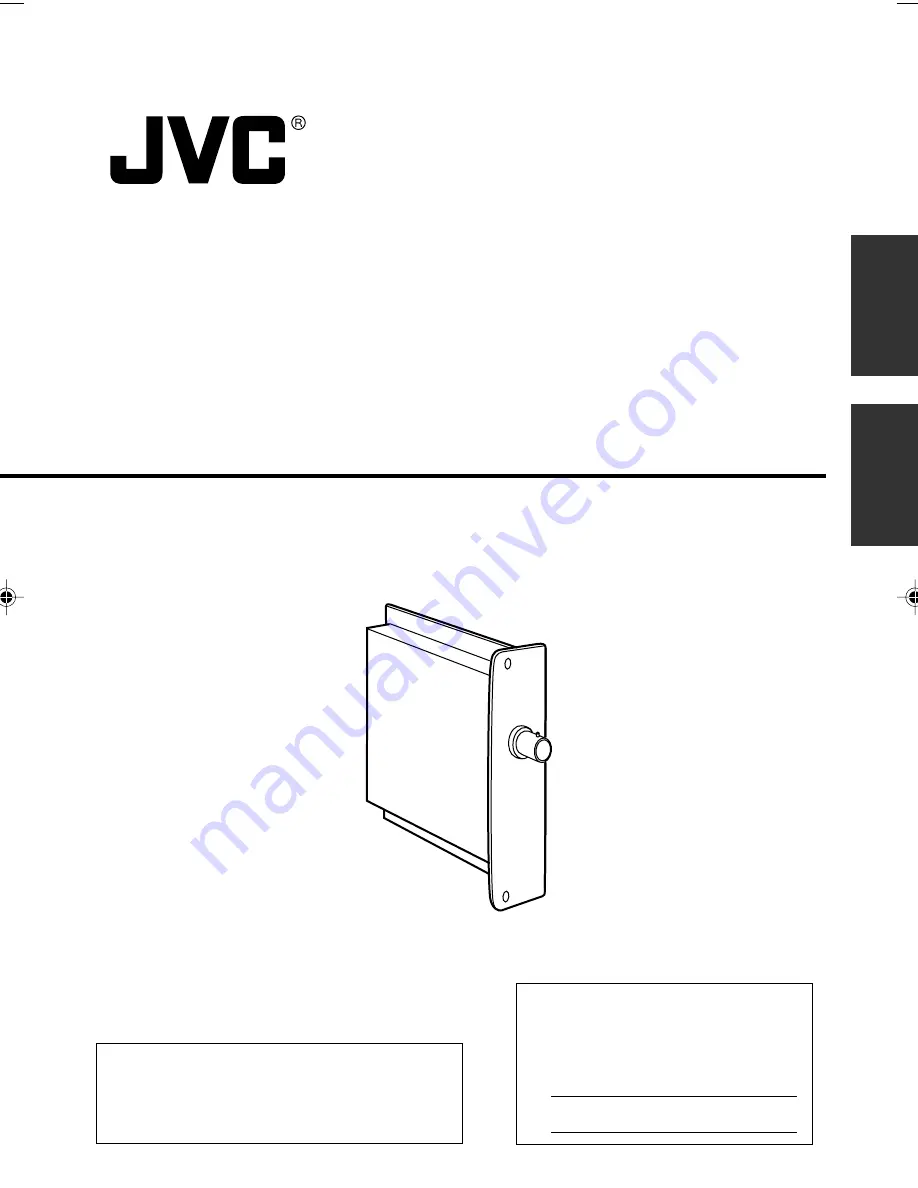 JVC KY-F560U - 3-ccd Color Camera Скачать руководство пользователя страница 1