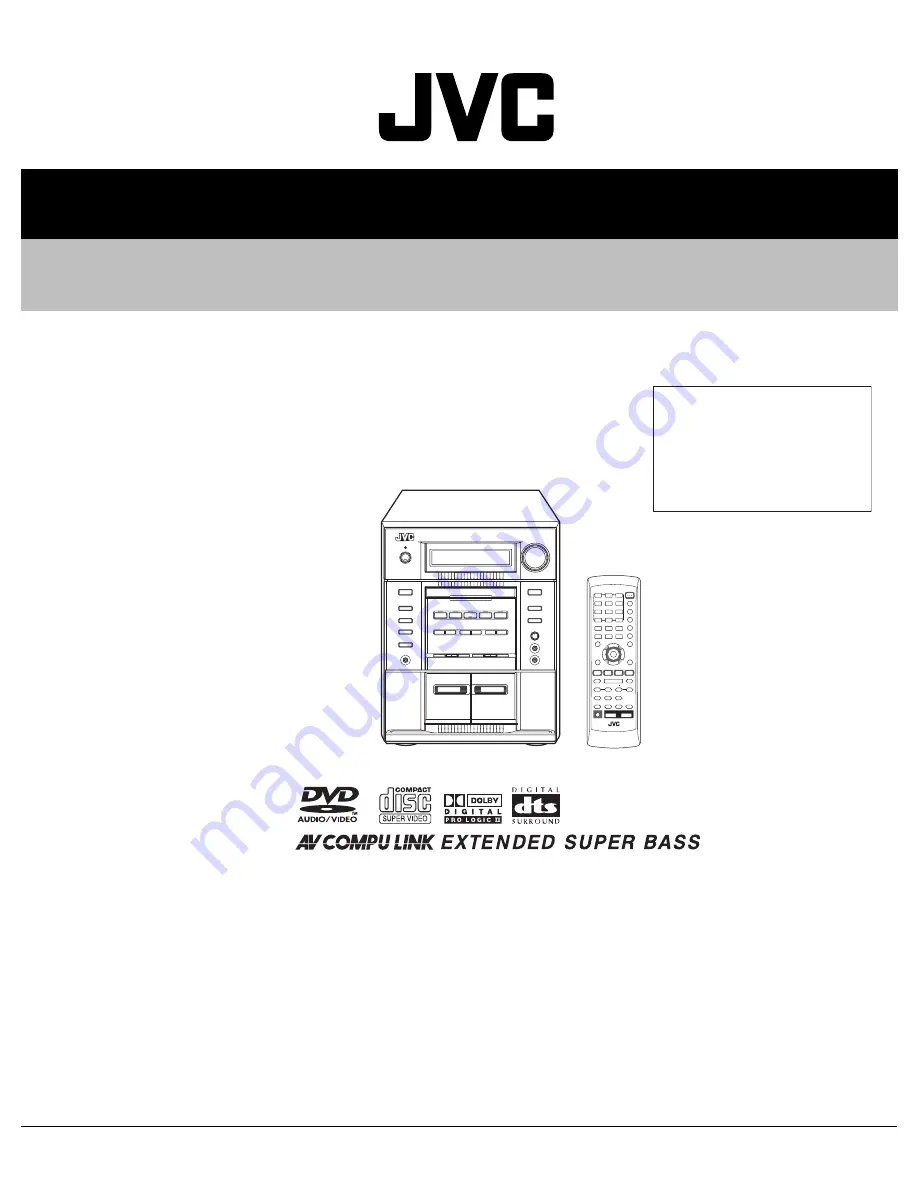 JVC MX-JD5 Скачать руководство пользователя страница 1