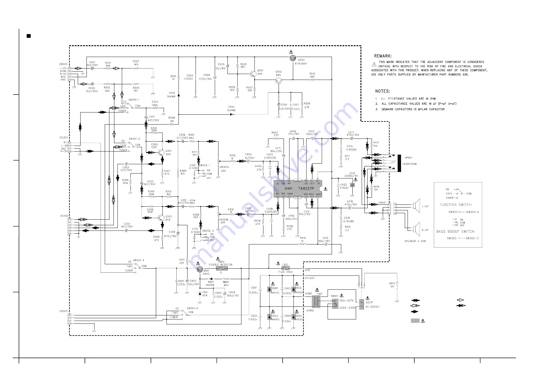 JVC RC-BX30 Schematic Diagrams Download Page 4