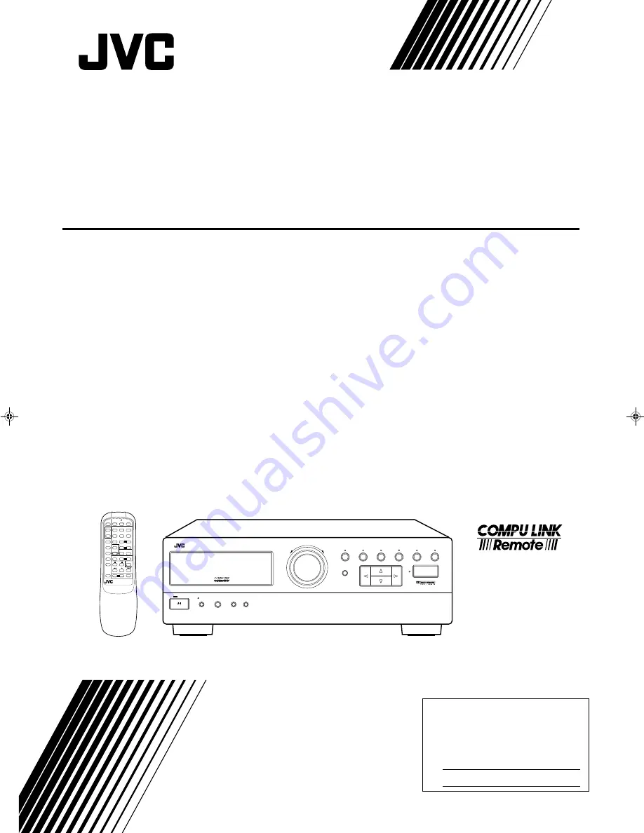 JVC RX-430VBK Instructions Manual Download Page 1