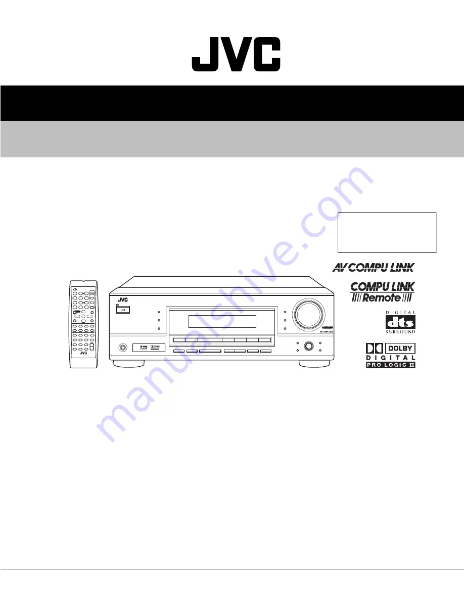 JVC RX-6030VBK Скачать руководство пользователя страница 1