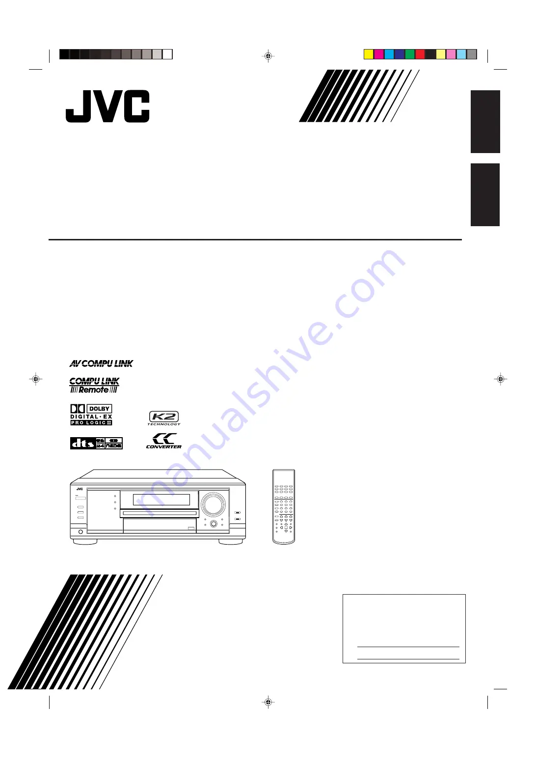 JVC RX-7030VBK Instructions For Use Manual Download Page 1