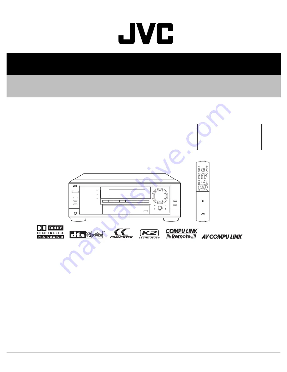 JVC RX-7040B Скачать руководство пользователя страница 1