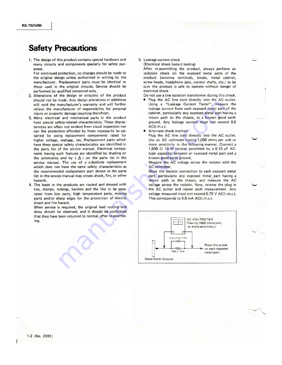 JVC RX-750VBK Service Manual Download Page 2