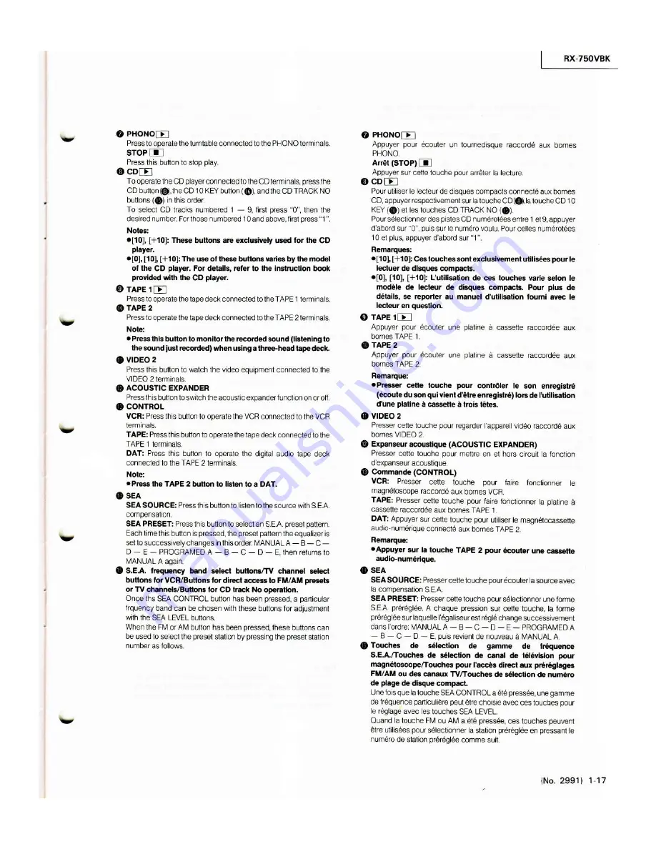 JVC RX-750VBK Service Manual Download Page 17