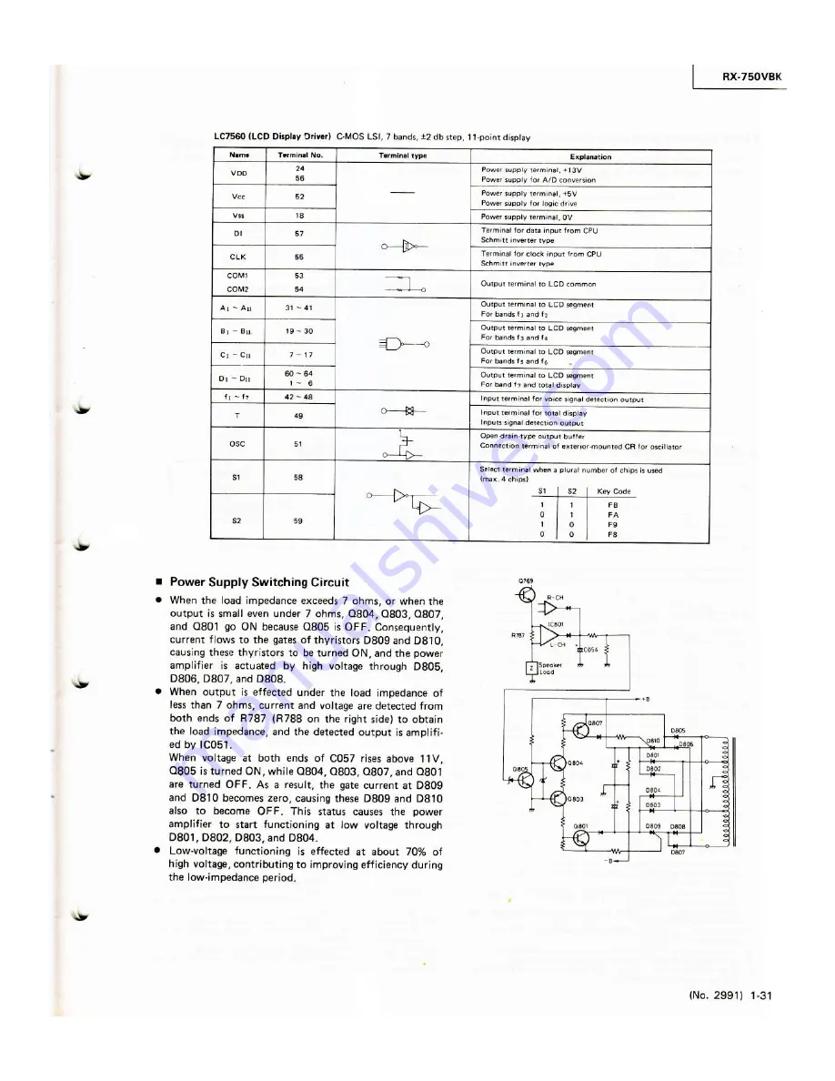 JVC RX-750VBK Service Manual Download Page 31