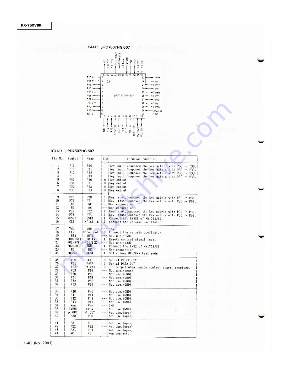 JVC RX-750VBK Service Manual Download Page 40