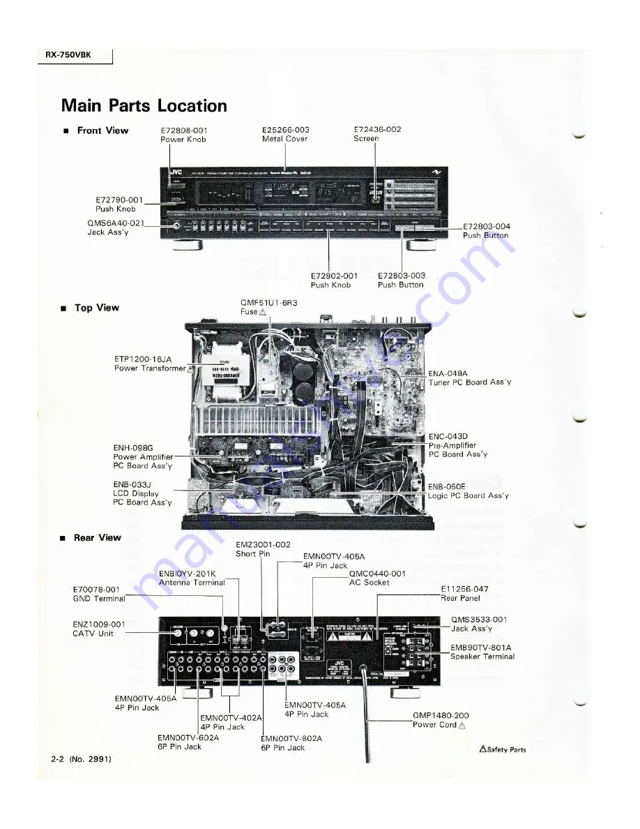 JVC RX-750VBK Service Manual Download Page 50