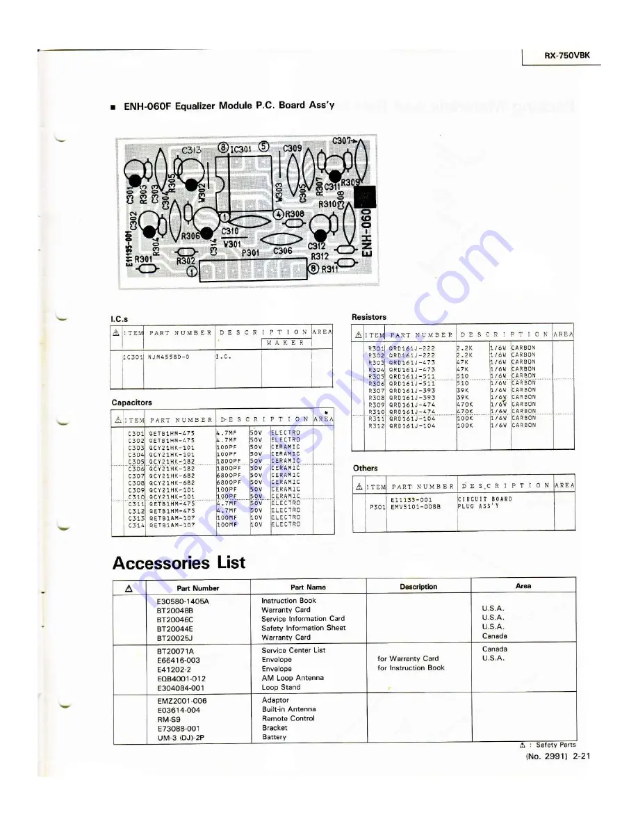 JVC RX-750VBK Service Manual Download Page 68