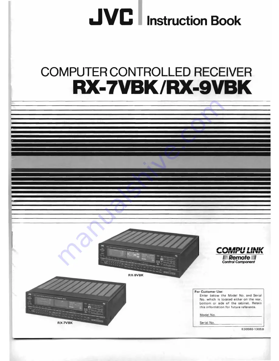 JVC RX-7VBK Instruction Book Download Page 1