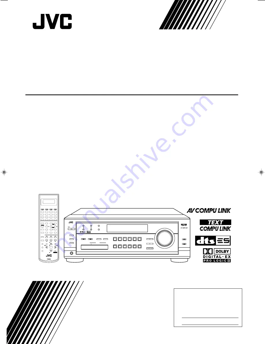 JVC RX-8022PSL Instructions Manual Download Page 67