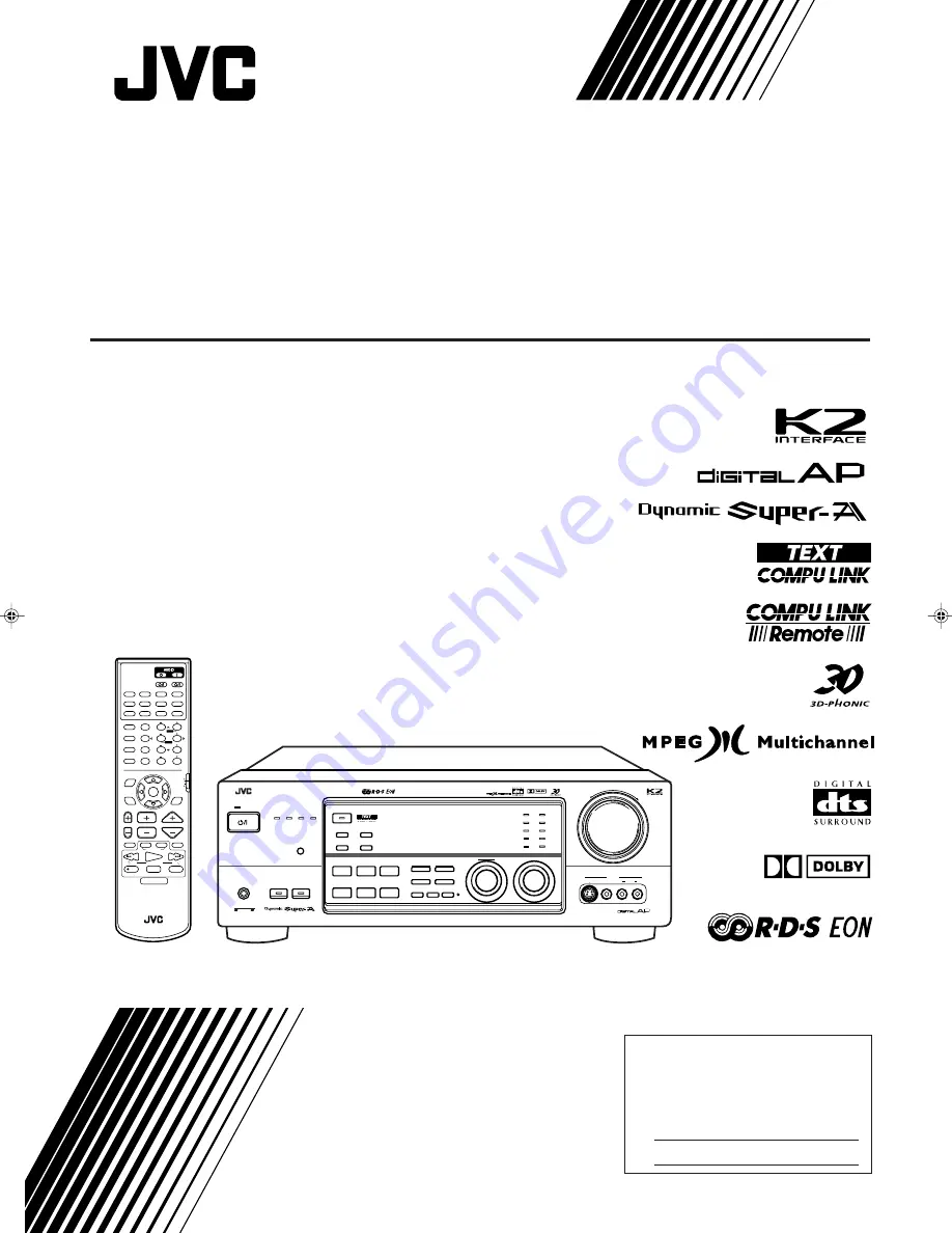 JVC RX-888RBK Instructions Manual Download Page 1