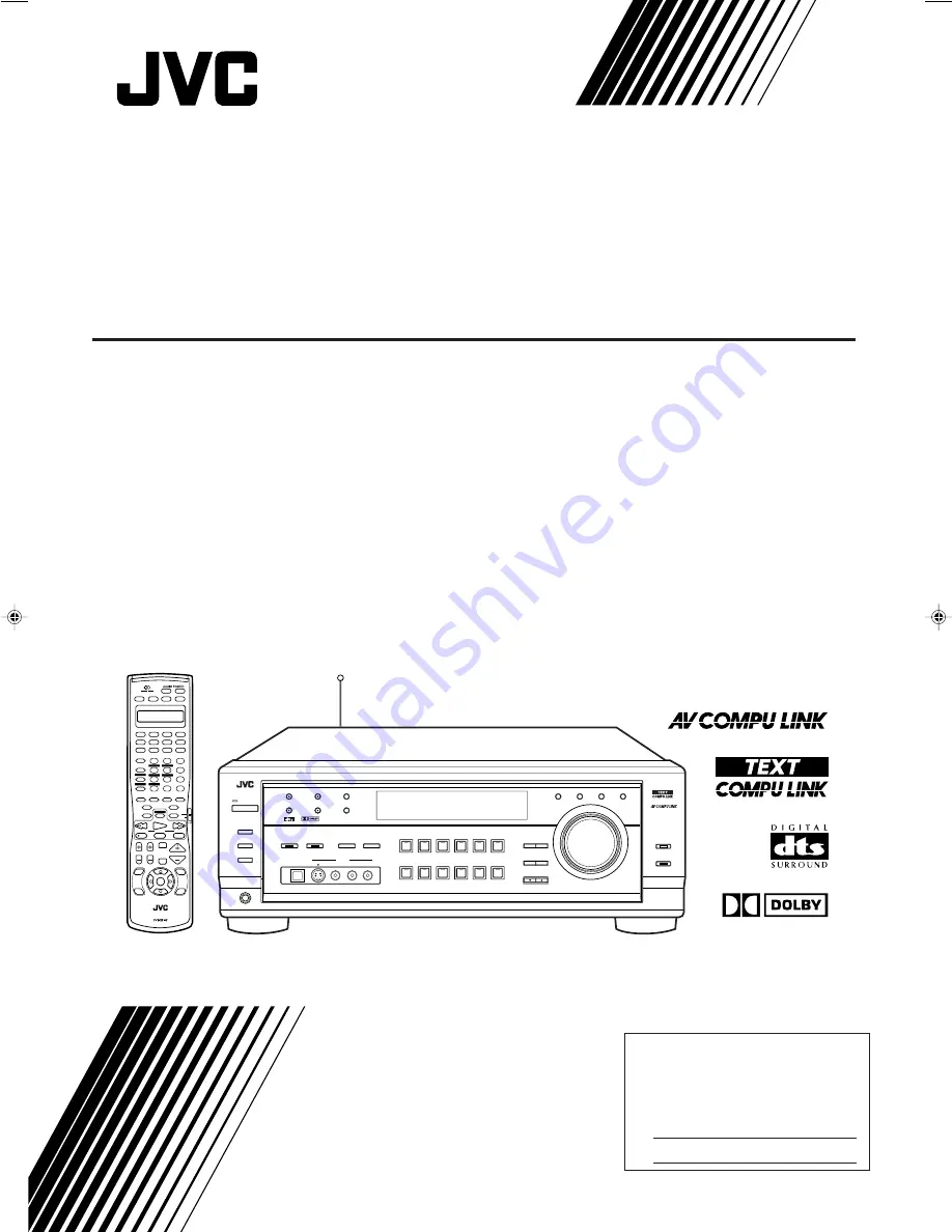 JVC RX-9010VBK Скачать руководство пользователя страница 1