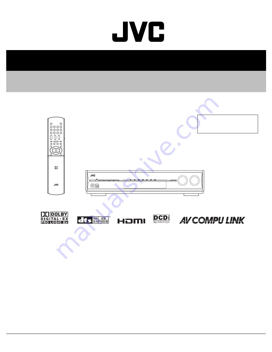 JVC RX-D402B Скачать руководство пользователя страница 1