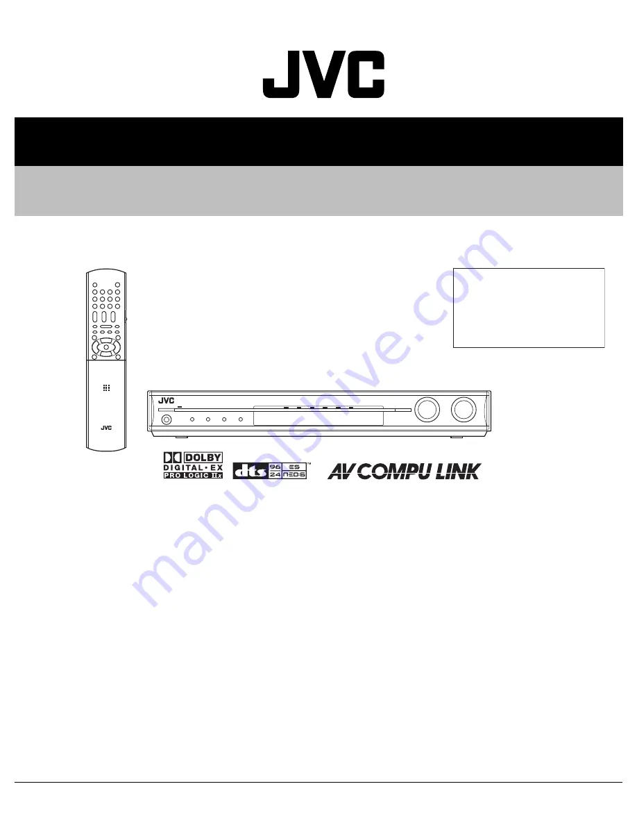 JVC RX-F31S Скачать руководство пользователя страница 1