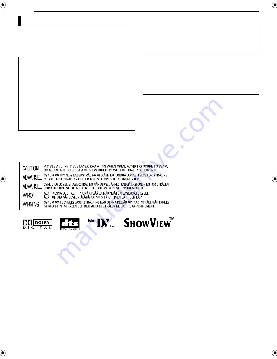 JVC SR-DVM70AG Instructions Manual Download Page 2