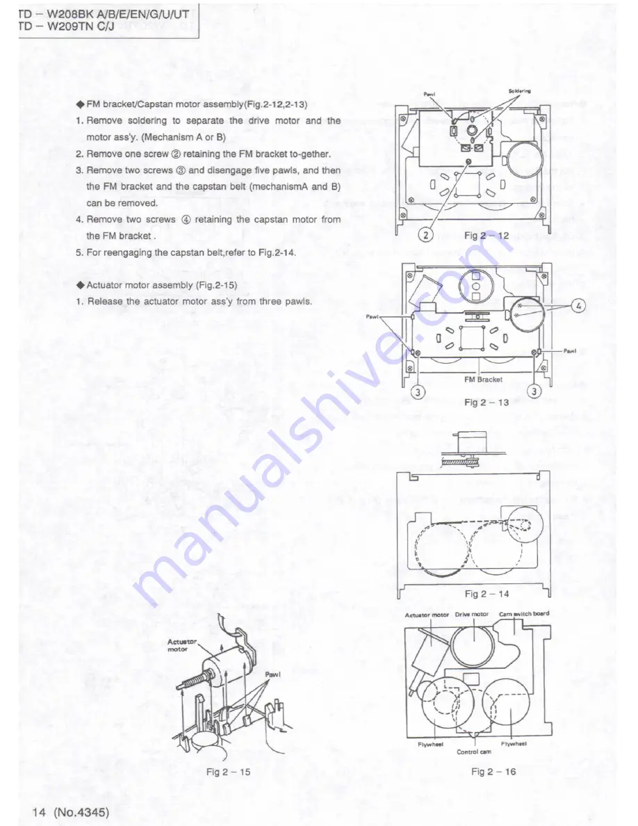 JVC TD-W208BK Service Manual Download Page 14