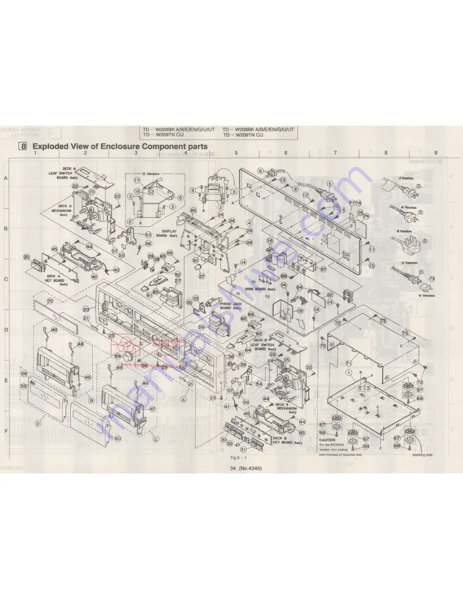 JVC TD-W208BK Service Manual Download Page 34