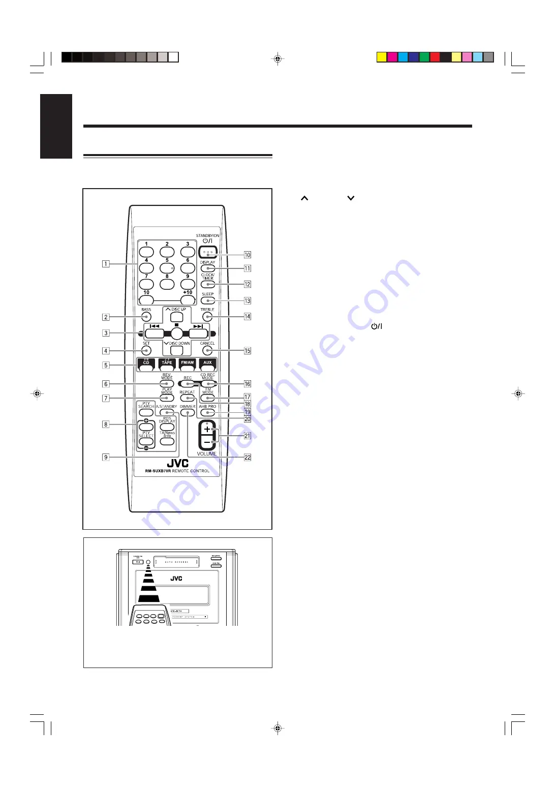 JVC UX-B70 (Czech) Přiručka K Obsluze Download Page 10