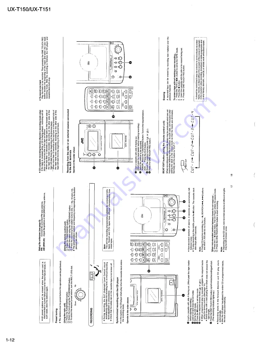 JVC UX-T150 Service Manual Download Page 12