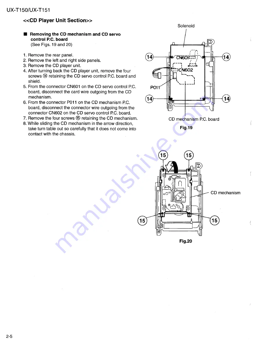 JVC UX-T150 Service Manual Download Page 20