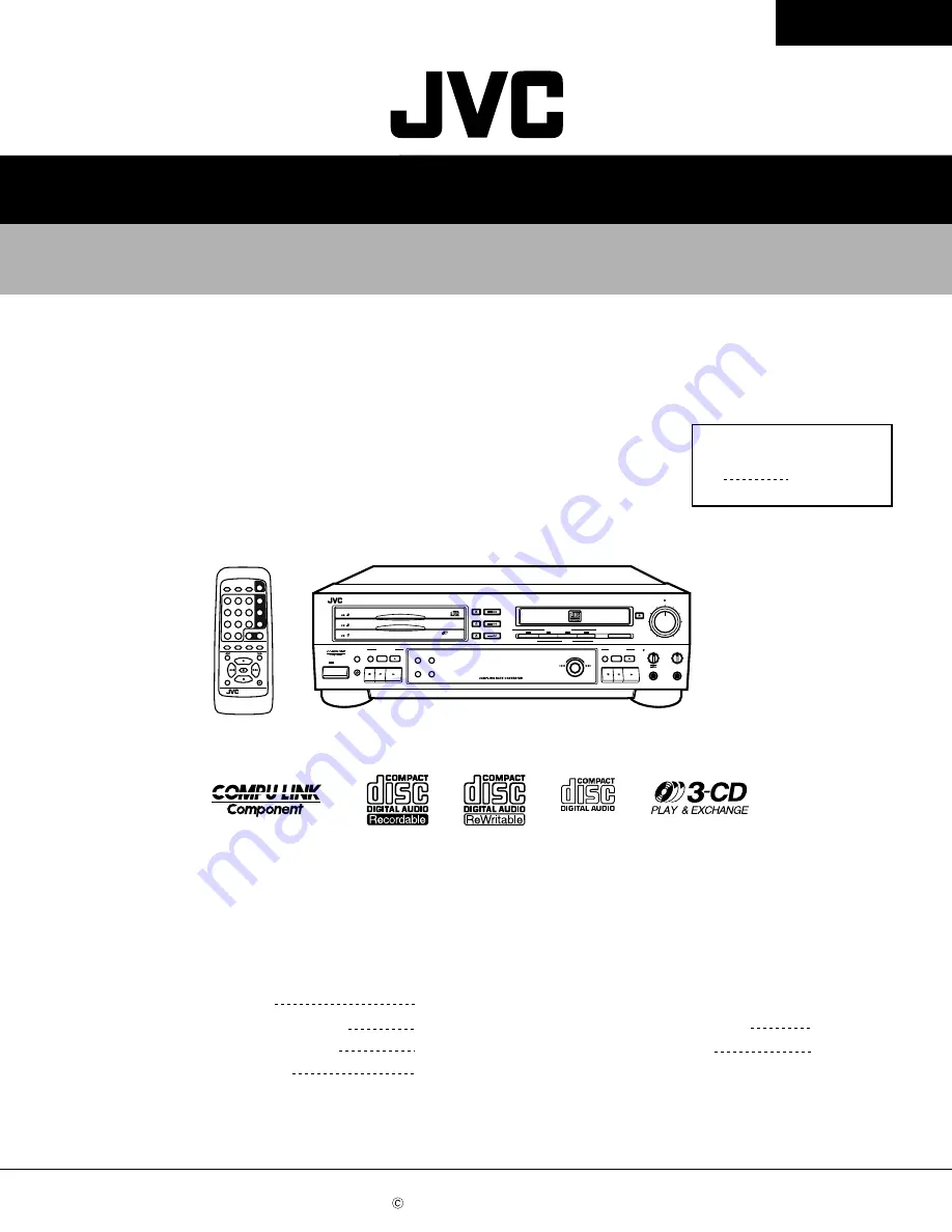 JVC XL-R5000BK Скачать руководство пользователя страница 1