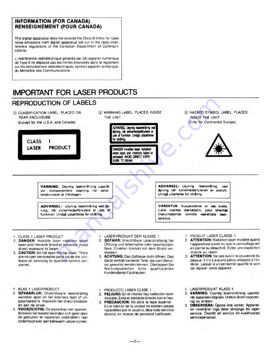 JVC XL-Z431BK Instructions Manual Download Page 3