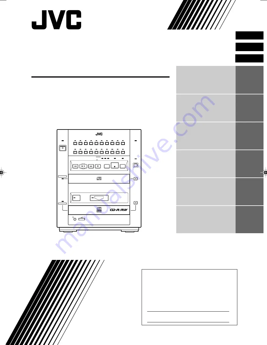 JVC XR-D400SL Instructions Manual Download Page 1