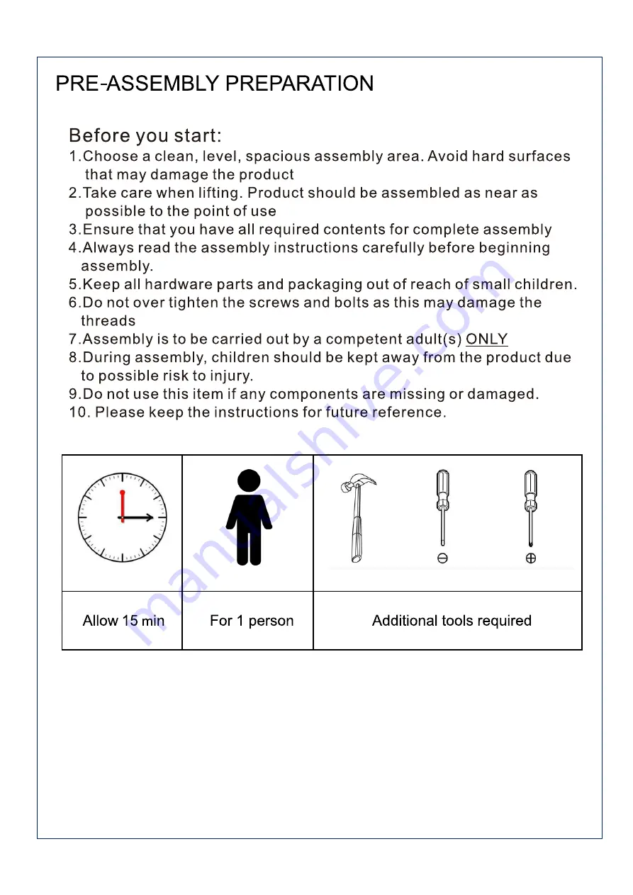 JWA 69444 Assembly Instruction Manual Download Page 2