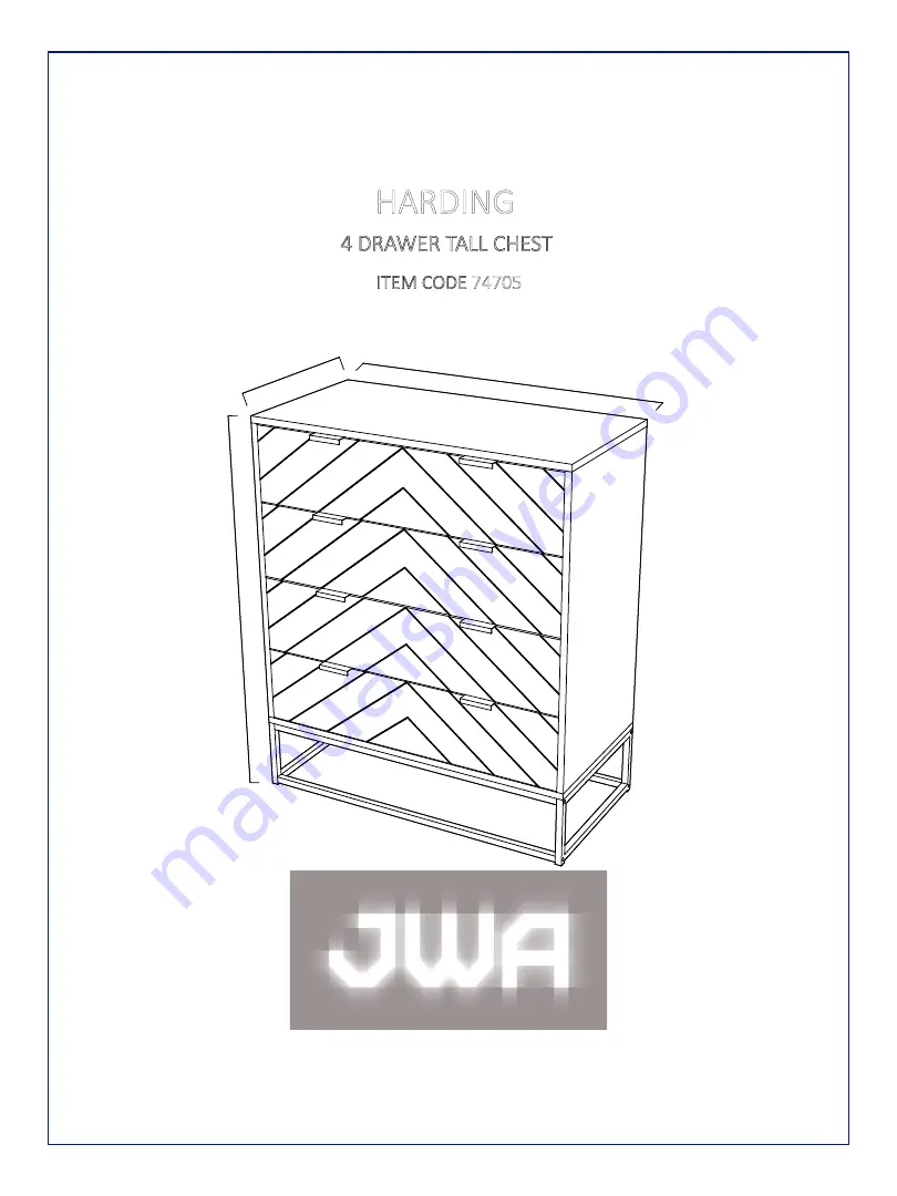 JWA HARDING 74705 Assembly Instruction Manual Download Page 1