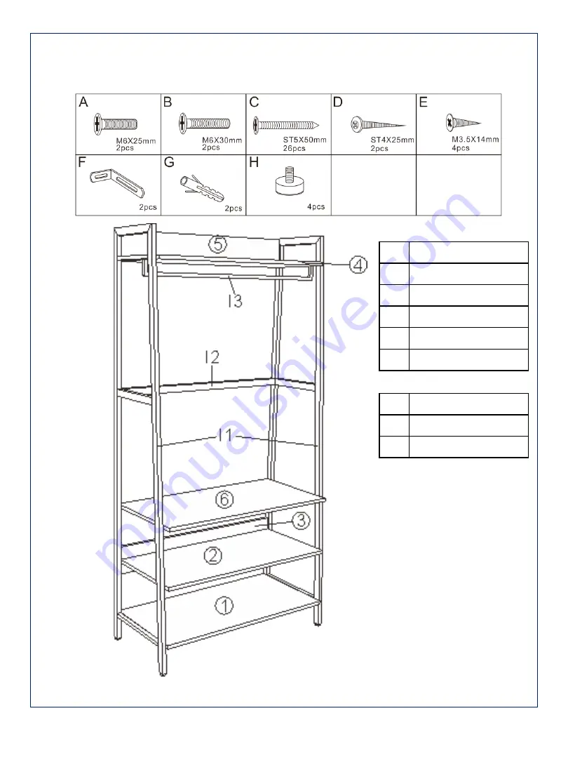 JWA Oldham 69486 Assembly Instruction Manual Download Page 3