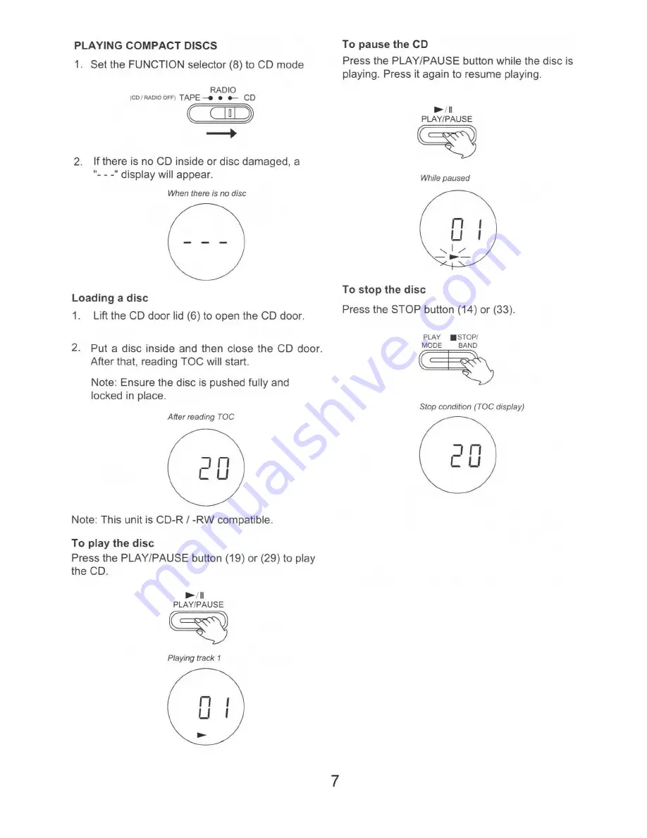 jWIN JX-CD492 Owner'S Manual Download Page 8