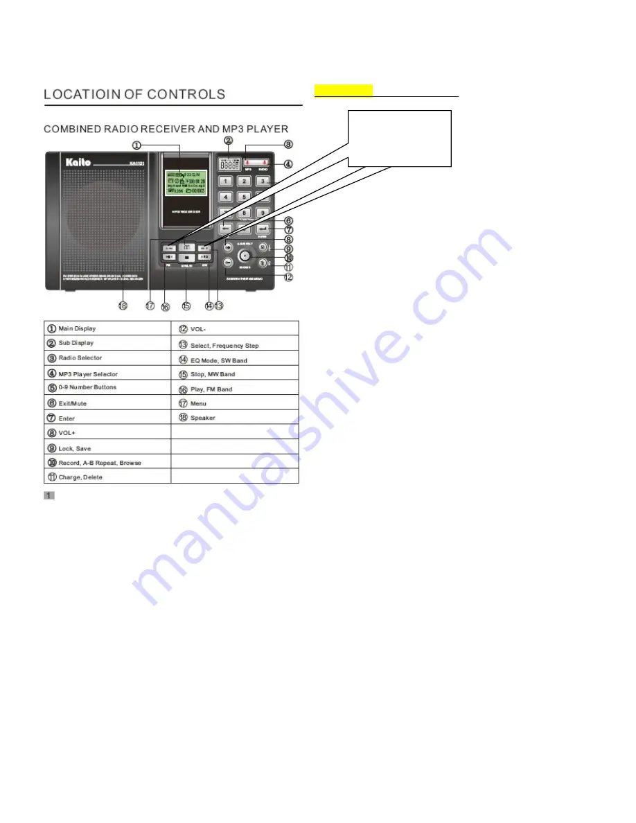 Kaito KA1121 User Manual Download Page 4