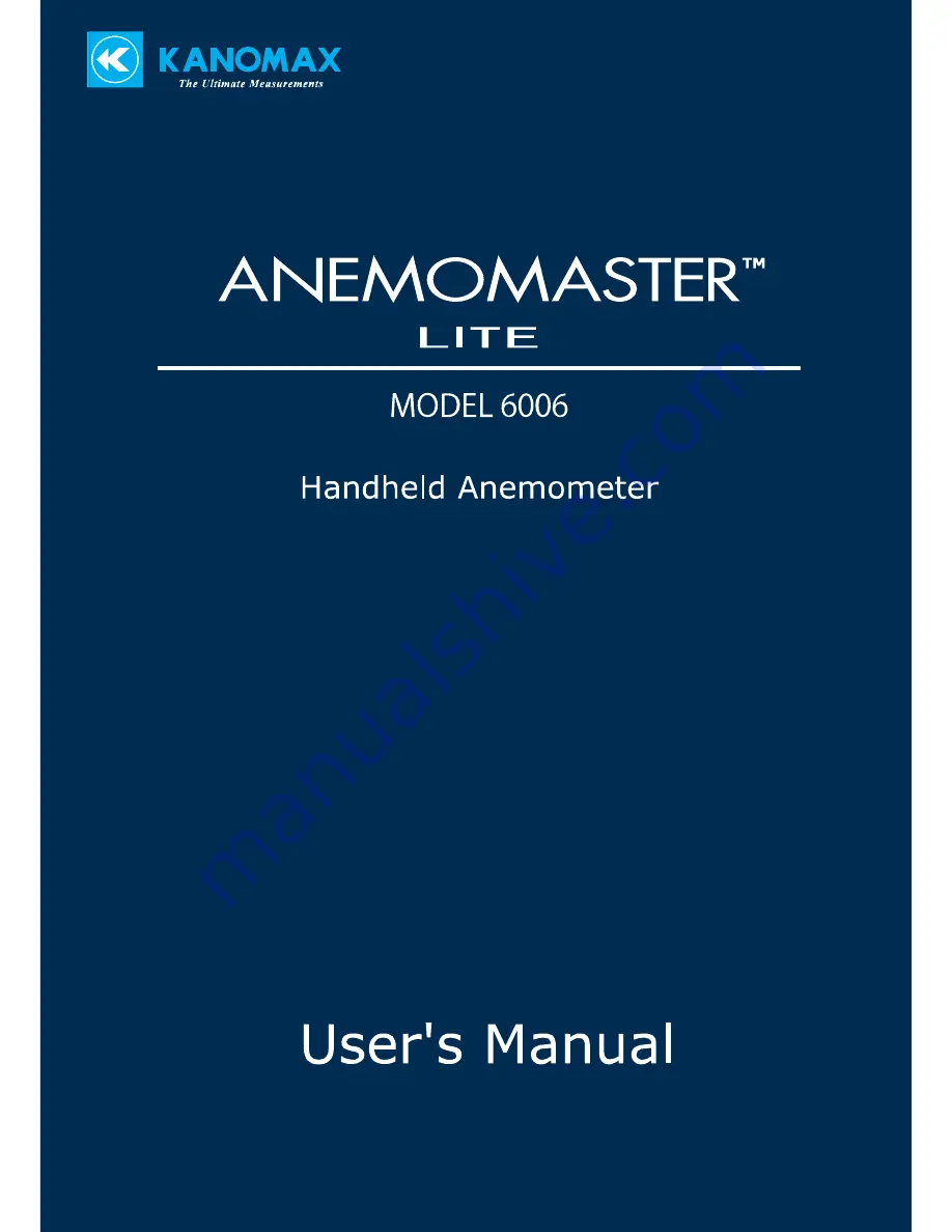 Kanomax 6006 User Manual Download Page 1