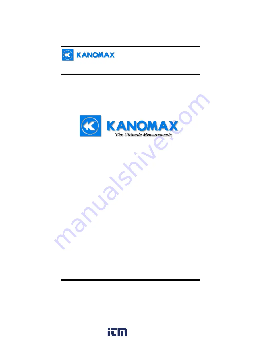 Kanomax 6812 User Manual Download Page 1