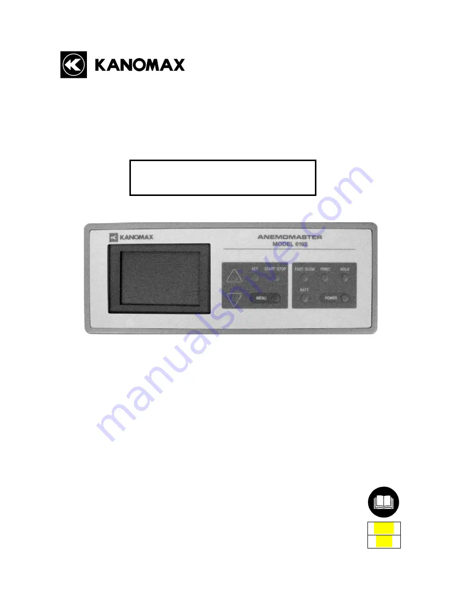 Kanomax Anemomaster 6162 Скачать руководство пользователя страница 1