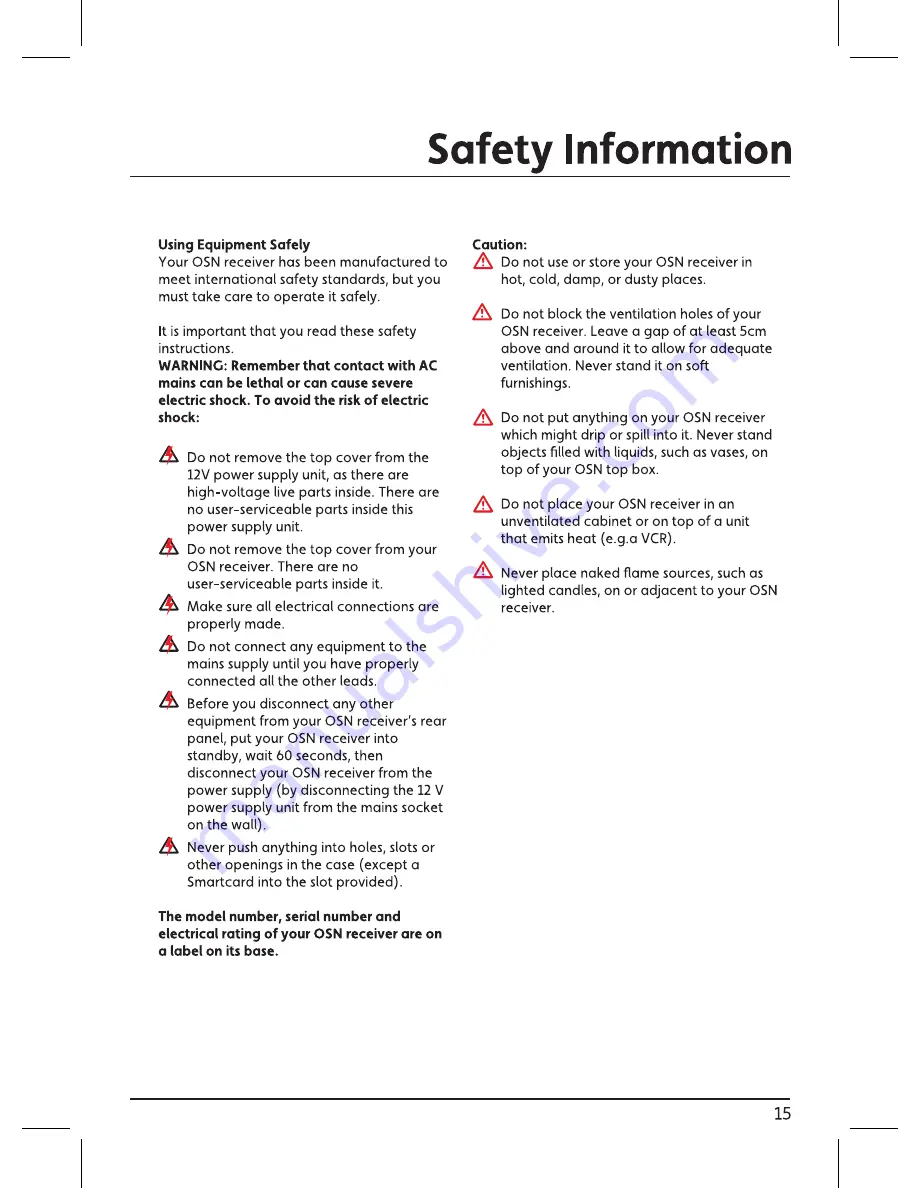 Kaon NS1010 Operating Manual Download Page 16