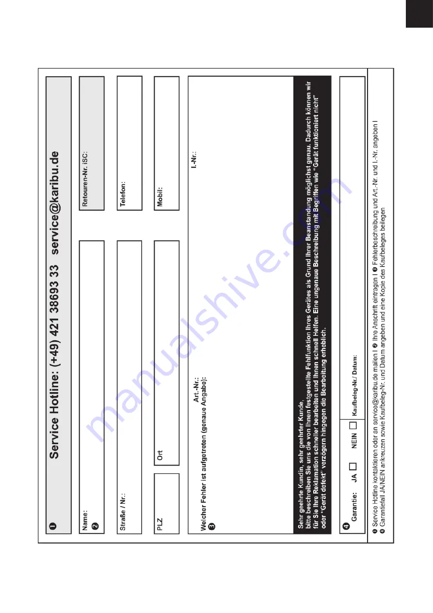 Karibu Sauna 400 Manual Download Page 123