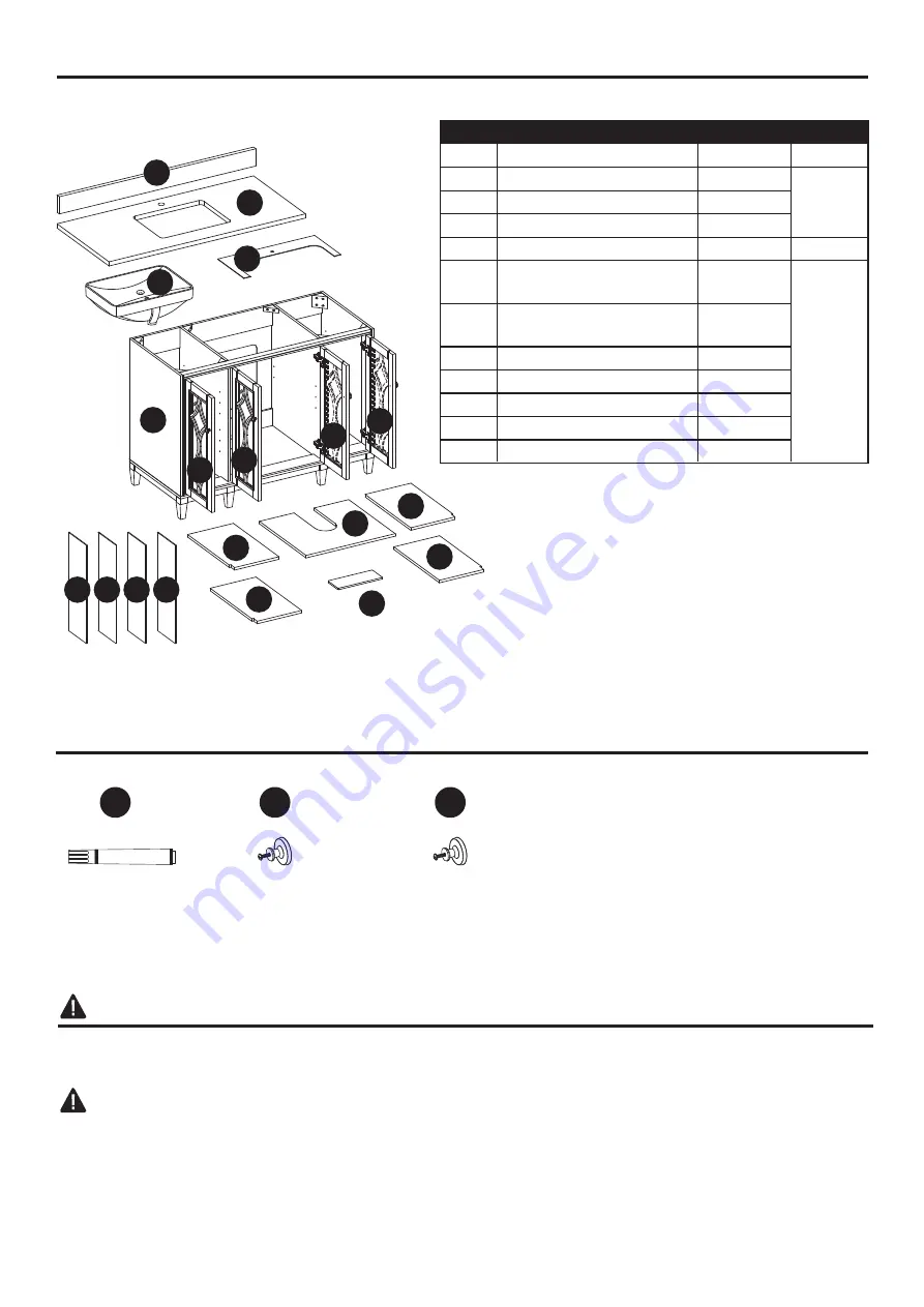 Kathy Ireland 1591VA-48-241-900-SR Assembly Instructions Manual Download Page 3