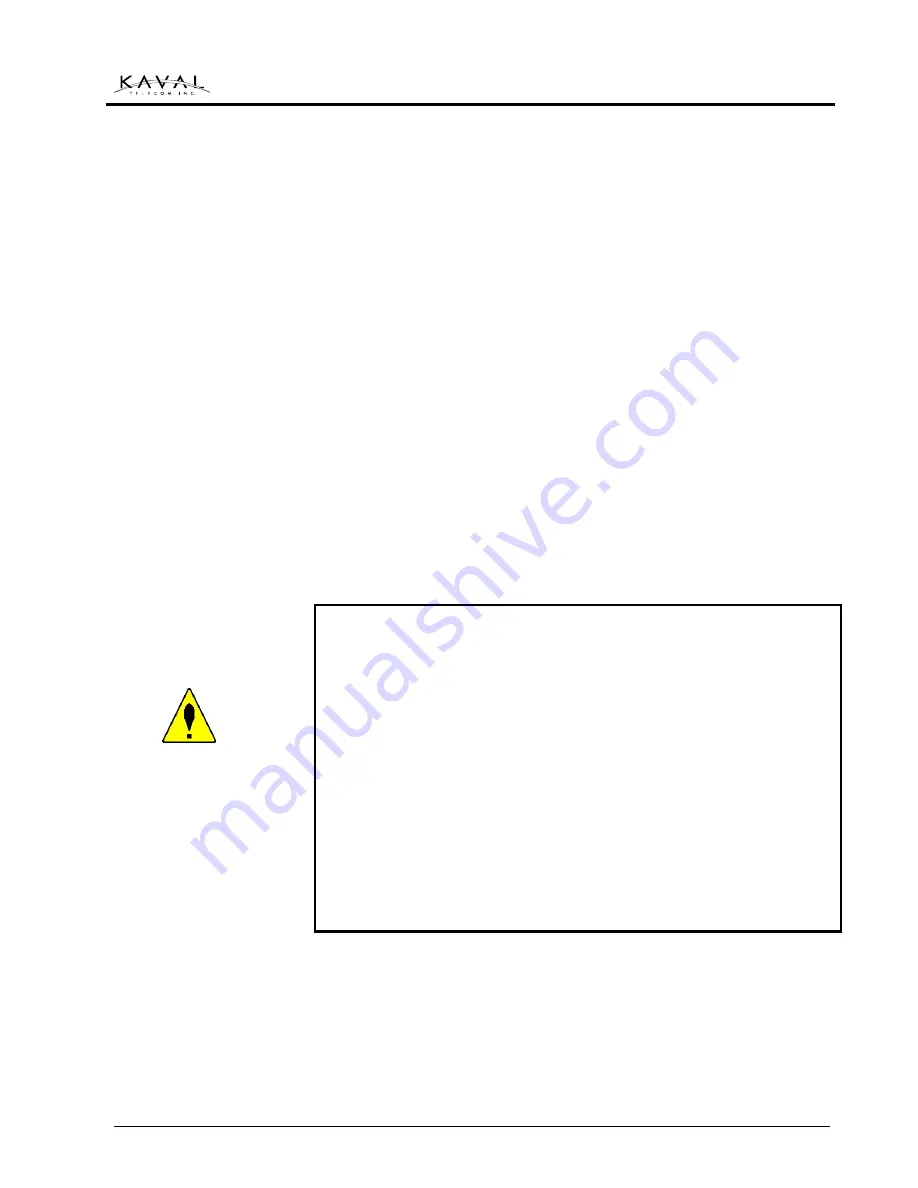 Kaval LINKnet OFR400 Series User Manual Download Page 12